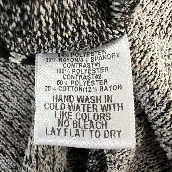 Olivia Moon Women’s Scoop Neck Mixed Fabric Sweater Black/Multi Hi-Low XL - Picture 10 of 10